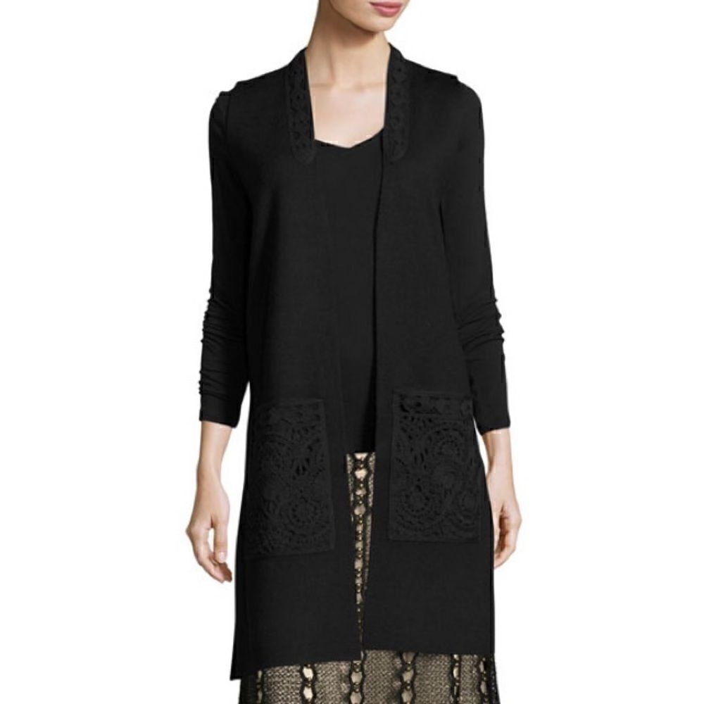 Kobi Halperin Jaycie Lace-Trim Sweater Vest in Black